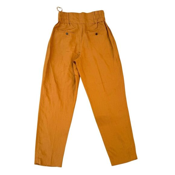 Anne Pinkerton vintage orange linen blend high waist pants size 10 run small - Picture 2 of 6